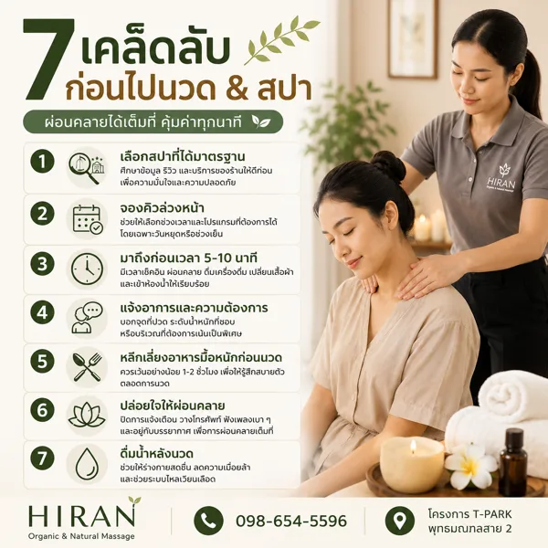 7 เคล็ดลับก่อนไปนวดและสปา ให้คุ้มค่าและผ่อนคลายมากขึ้น